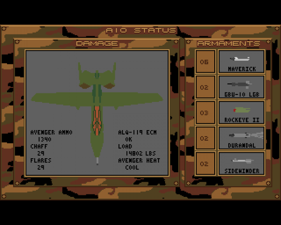 A-10 Tank Killer Screenshot 7 (Amiga 500)