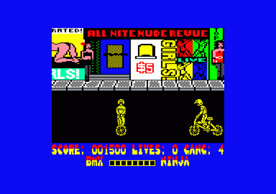 BMX Ninja Screenshot 5 (Amstrad CPC464)