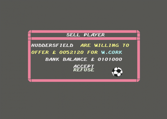 1st Division Manager Screenshot 5 (Commodore 64/128)