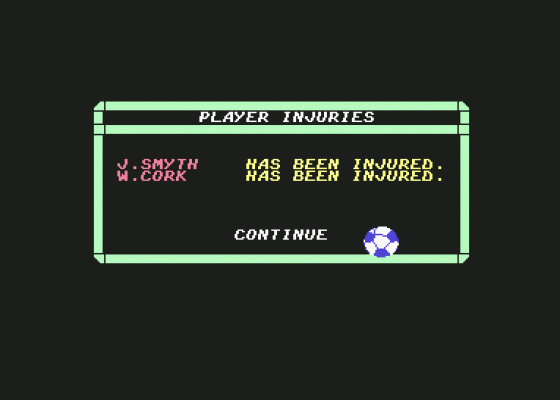 1st Division Manager Screenshot 13 (Commodore 64/128)