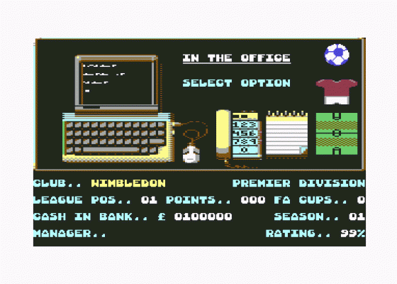 1st Division Manager Screenshot 14 (Commodore 64/128)