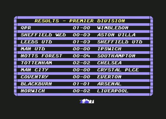 1st Division Manager Screenshot 16 (Commodore 64/128)