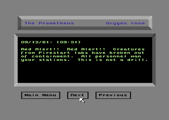 Project Firestart Screenshot 5 (Commodore 64)