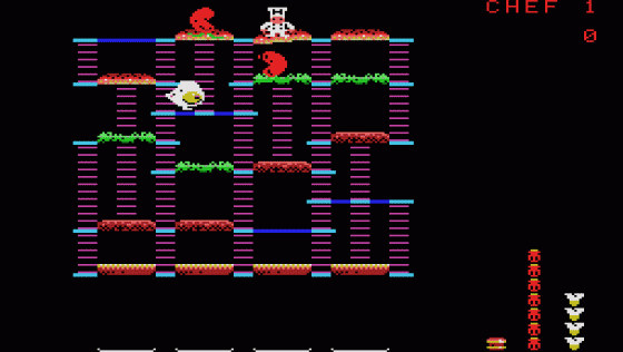 BurgerTime Screenshot 1 (Coleco Vision Games System)