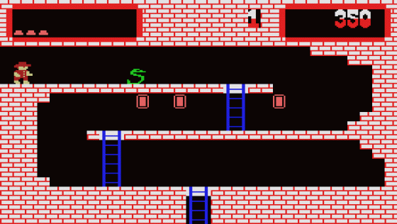 Montezuma's Revenge Featuring Panama Joe Screenshot 1 (Coleco Vision Games System)