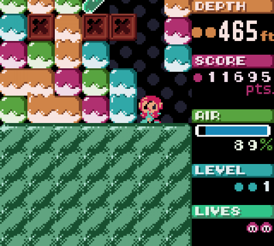 Mr. Driller Screenshot 5 (Game Boy Color)