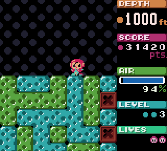 Mr. Driller Screenshot 6 (Game Boy Color)