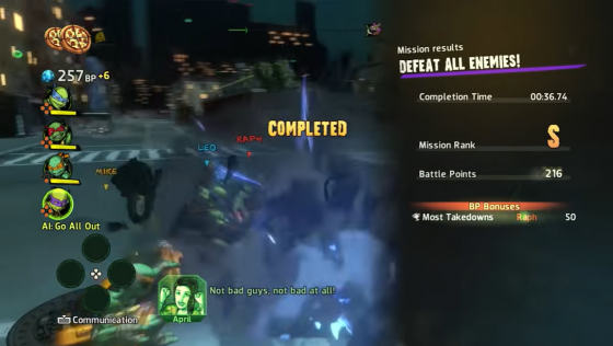 Teenage Mutant Ninja Turtles: Mutants In Manhattan Screenshot 7 (PlayStation 4 (EU Version))