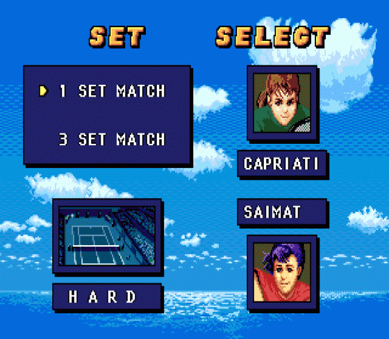 Jennifer Capriati Tennis Screenshot 6 (Sega Genesis)