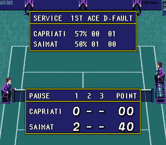 Jennifer Capriati Tennis Screenshot 10 (Sega Genesis)