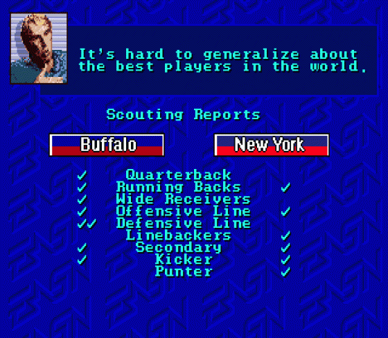 John Madden Football '92 Screenshot 14 (Sega Genesis)