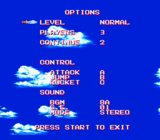 Sparkster Screenshot 11 (Sega Mega Drive (EU Version))