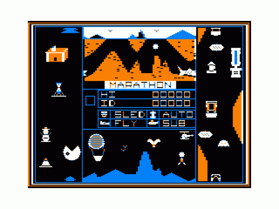 Marathon Screenshot 1 (Tandy Color Computer 1/2/3)