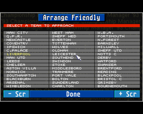 Championship Manager '94: End of Season Edition Screenshot 6 (Amiga 500)