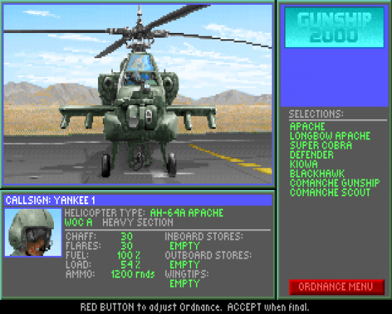 Gunship 2000 Screenshot 8 (Amiga CD32)