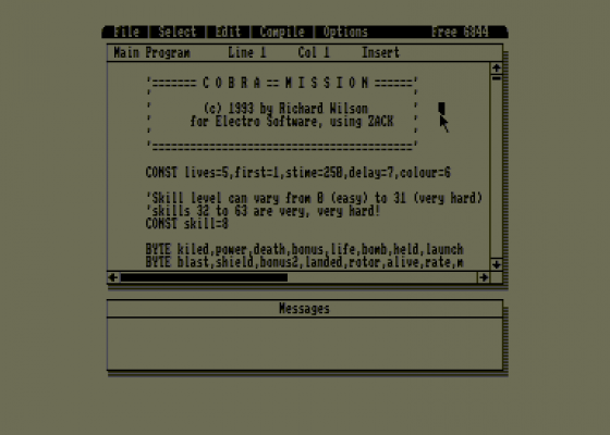 Zack Version 1.0 Screenshot 5 (Amstrad CPC464)