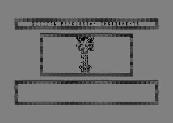 Digital Percussion Instruments Screenshot 1 (Amstrad CPC464)