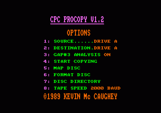 Maxidos 1 3 Plus Cpc Procopy 1 2 Screenshot 1 (Amstrad CPC464)
