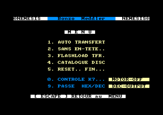 Nemesis Express 4 Screenshot 1 (Amstrad CPC464)