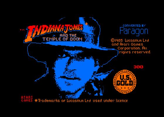 Indiana Jones And The Last Crusade + Indiana Jones And The Temple Of Doom Screenshot 1 (Amstrad CPC464)