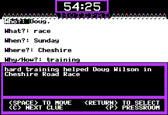 Ace Reporter Screenshot 6 (Apple II)