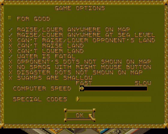 Populous II: Trials of the Olympian Gods [512k version] Screenshot 10 (Atari ST)