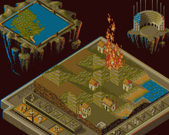 Populous II: Trials of the Olympian Gods [512k version] Screenshot 12 (Atari ST)