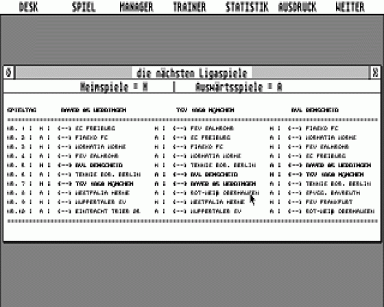 Fussball-ST Plus 1.70 Screenshot 9 (Atari ST)