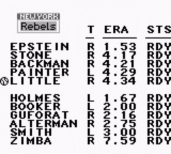 Roger Clemens' MVP Baseball Screenshot 8 (Game Boy)