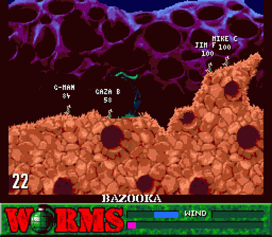 Worms Screenshot 12 (Sega Mega Drive (EU Version))