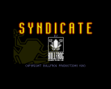 Syndicate Loading Screen For The Amiga 500