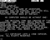 Zork I: The Great Underground Empire Screenshot 1 (Apple II)