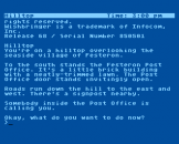 Wishbringer Screenshot 1 (Atari 400/800/600XL/800XL/130XE)