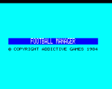 Football Manager Screenshot 0 (Oric 48K/Atmos)