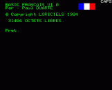 Basic Francais Screenshot 0 (Oric 48K/Atmos)