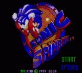 Sonic The Hedgehog Spinball Loading Screen For The Sega Game Gear
