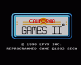 California Games II Loading Screen For The Sega Master System