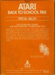 Back to School Pak Back Cover